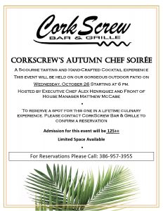 CorkScrew's Autumn Chef Soirée